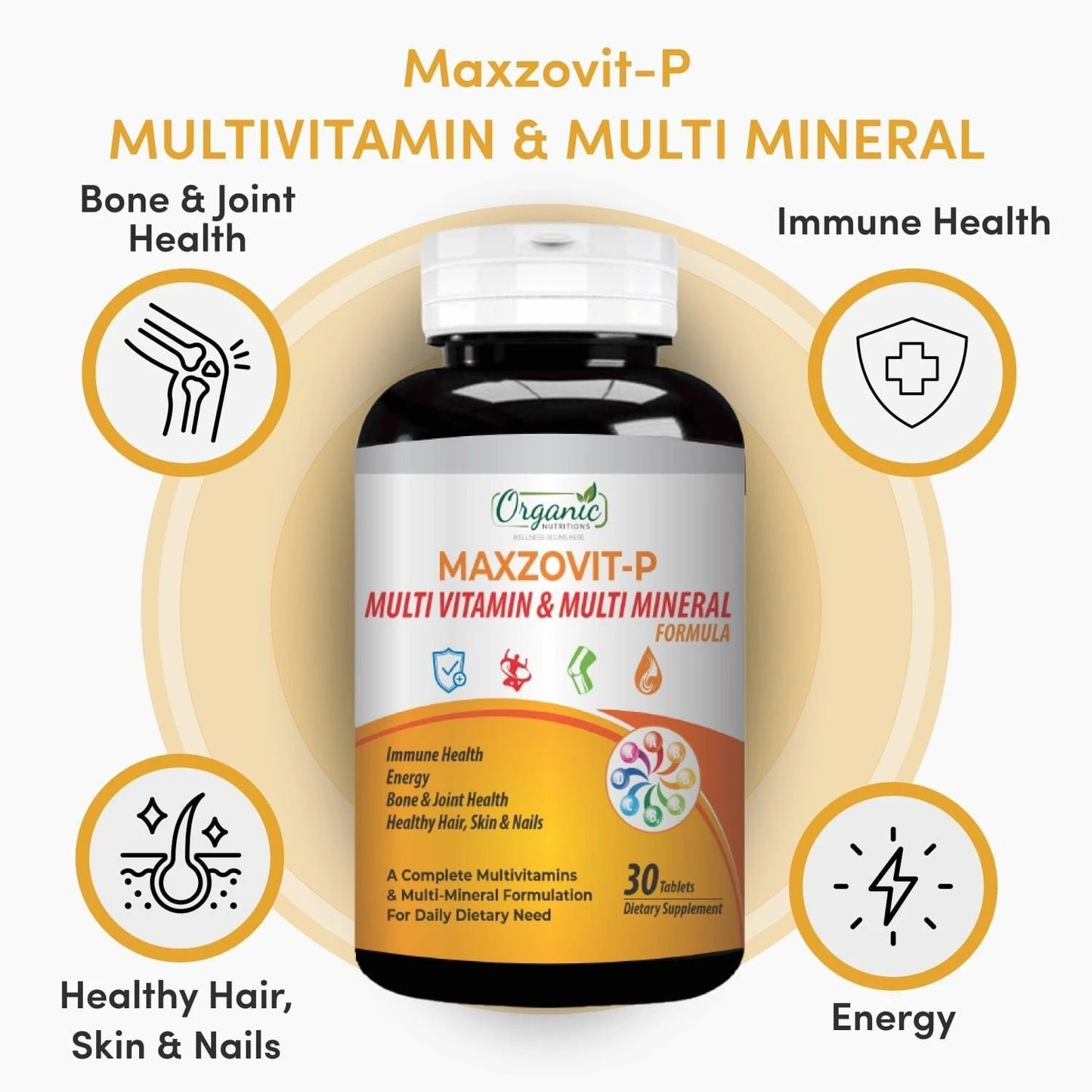 Maxzovit P Multivitamin & Multimineral - Organic Nutritions