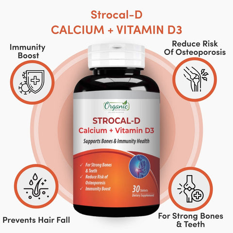 Strocal D Calcium + Vitamin D3 - Organic Nutritions